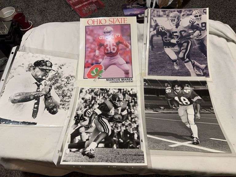 Lot of 5 photos, including Woody Hayes