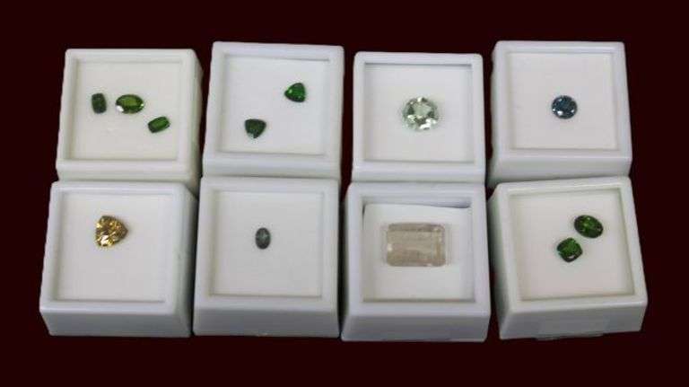 Loose Gemstones in Individual Display Boxes