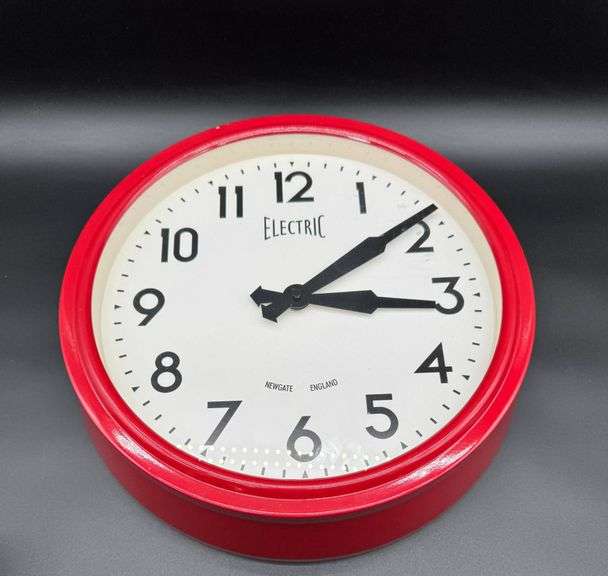 Red Newgate England Electric Wall Clock