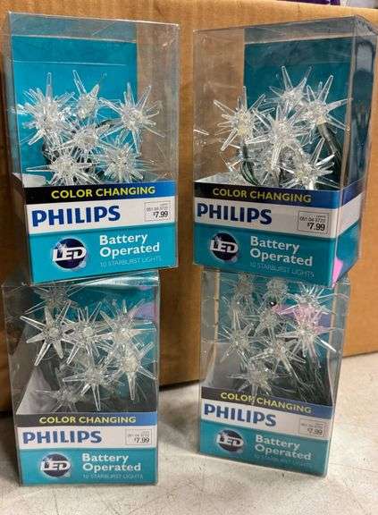 Philips Color Changing Battery Operated LED Starburst Lights (Set of 4)
