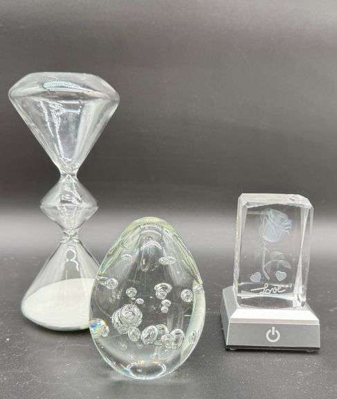 Hourglass and Paperweights