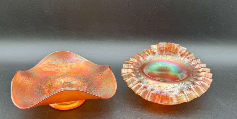 Vintage Fenton Iridescent Carnival Glass Bowls