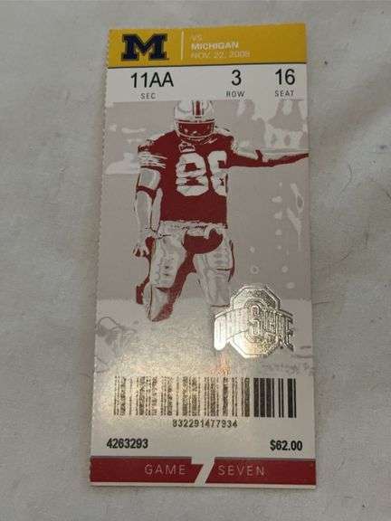 2008 Ohio State VS Michigan ticket