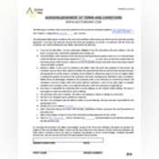 Thumbnail image of Acknowledgement of Terms and Conditions