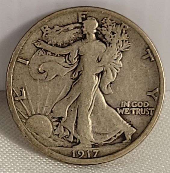 1917-S Walking Half Dollar-VG