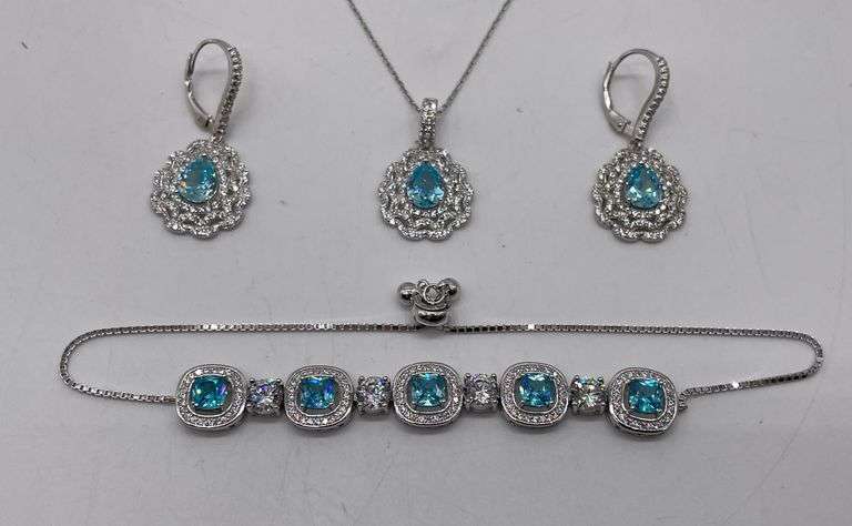 DOOLY Set Gioielli Gatto In Argento 925 – Collana E Orecchini Con Zirconi Per Donna – Regalo Per Lei