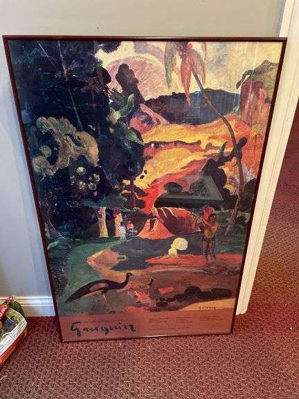 Framed art show poster