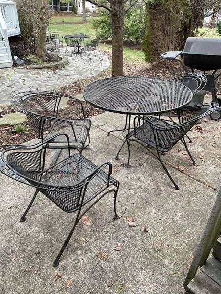 Wrought iron patio set