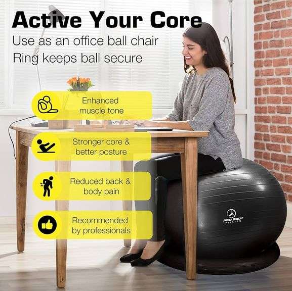 Exercise Ball Chair & supplies