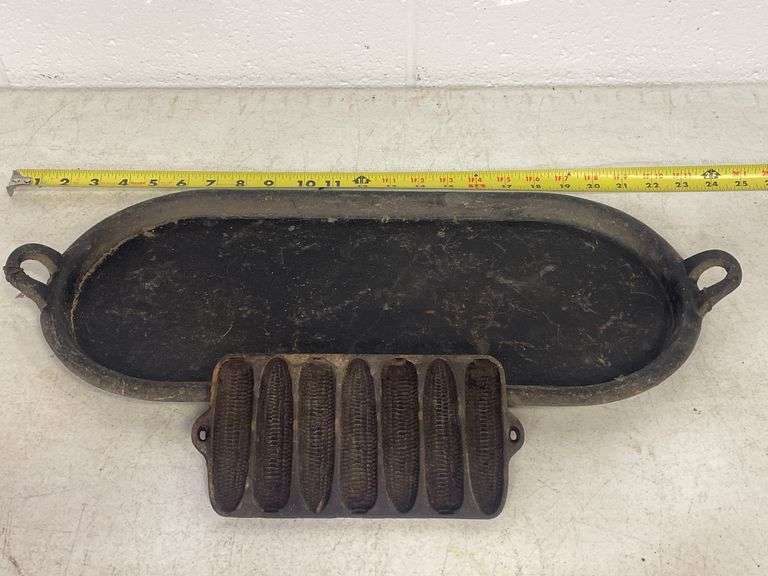 Cast-iron griddle and cornbread pan