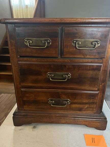 Three drawer end table Auction Ohio