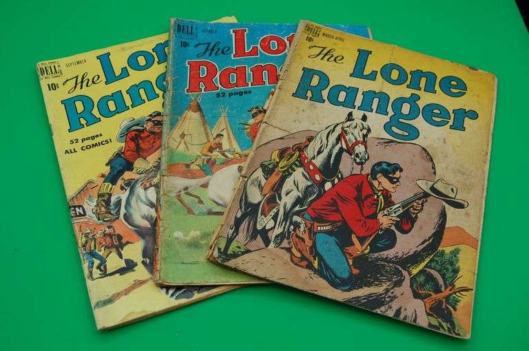 (3) 10¢ The Lone Ranger Comics - Auction Ohio