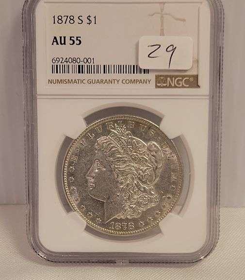 1878-S Morgan Silver Dollar-AU