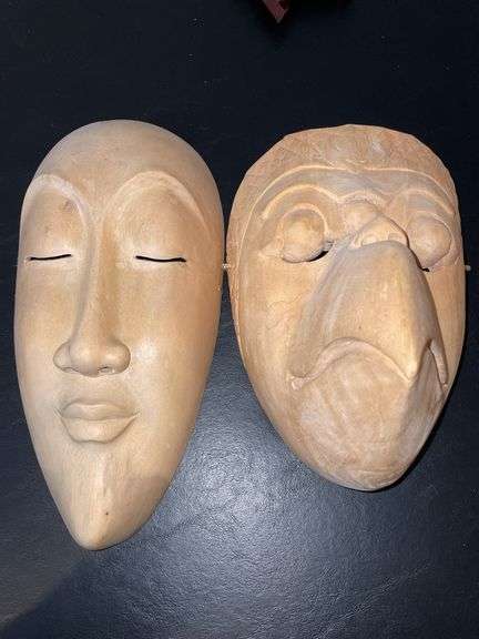 Wooden carved masks