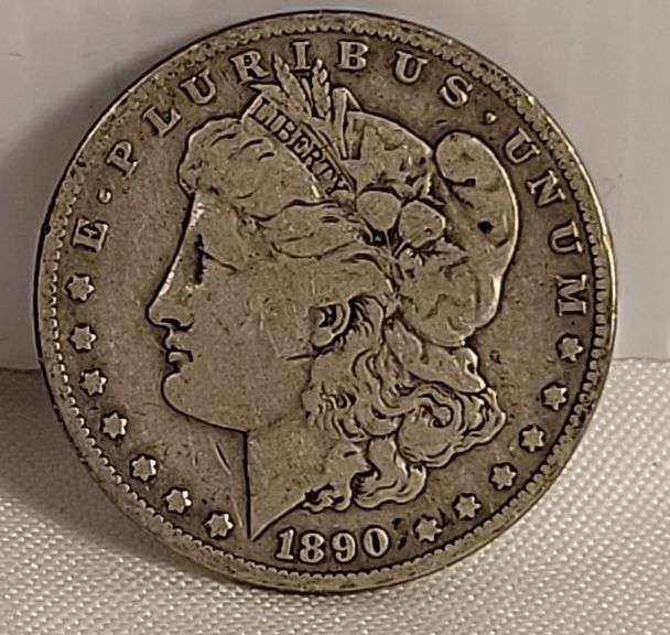 1890-S Morgan Silver Dollar-F