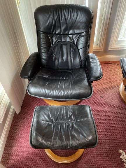 Ekornes MCM chair and ottoman