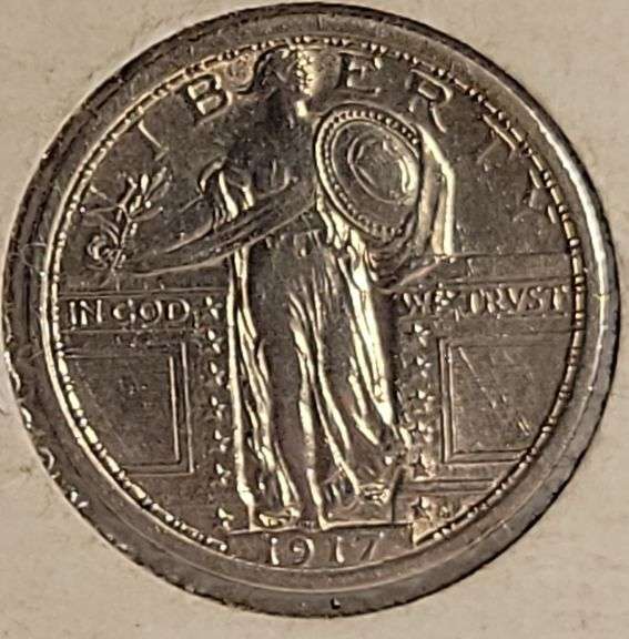 1917 Standing Lib Quarter - XF