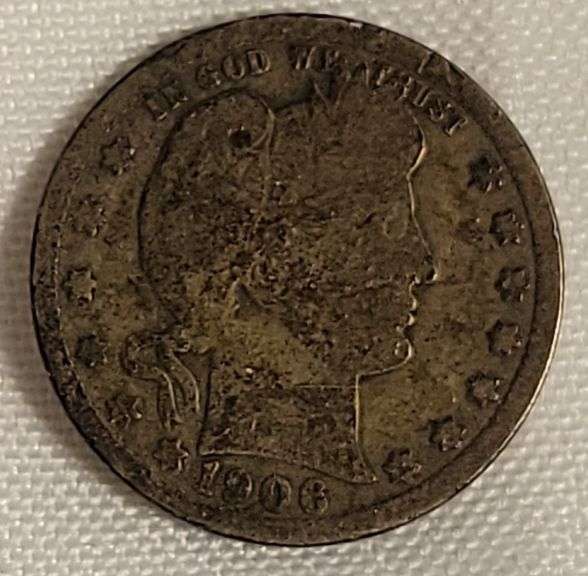 1906 Barber Silver Quarter - G