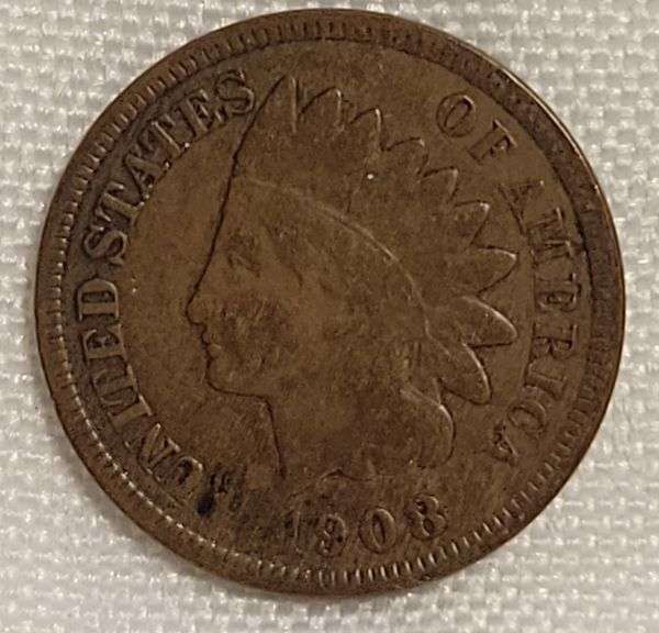 1908-S Indian Head Cent-VG