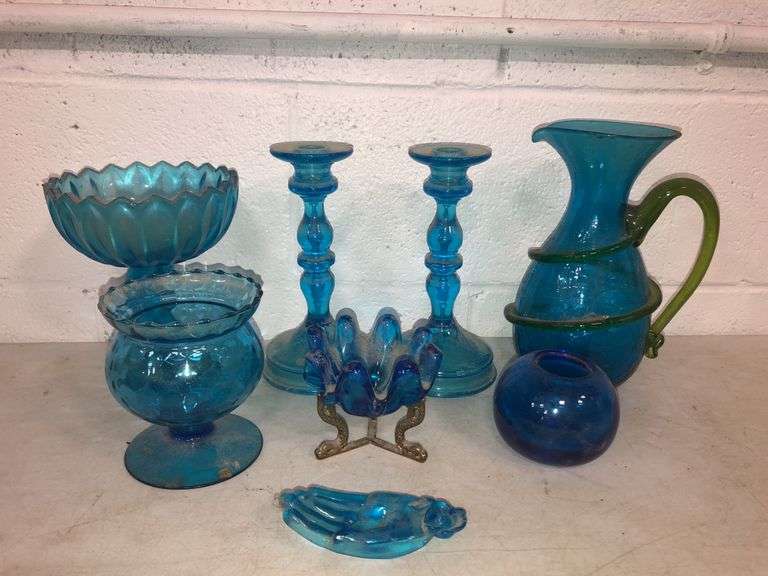 Cobalt blue glassware