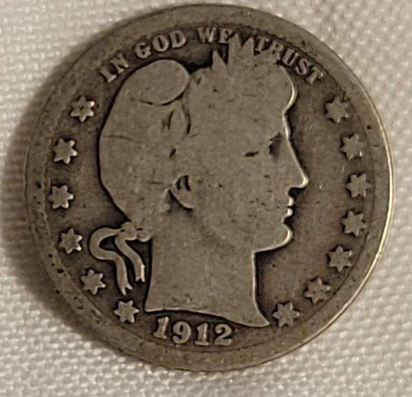 1912 Barber Silver Quarter - G