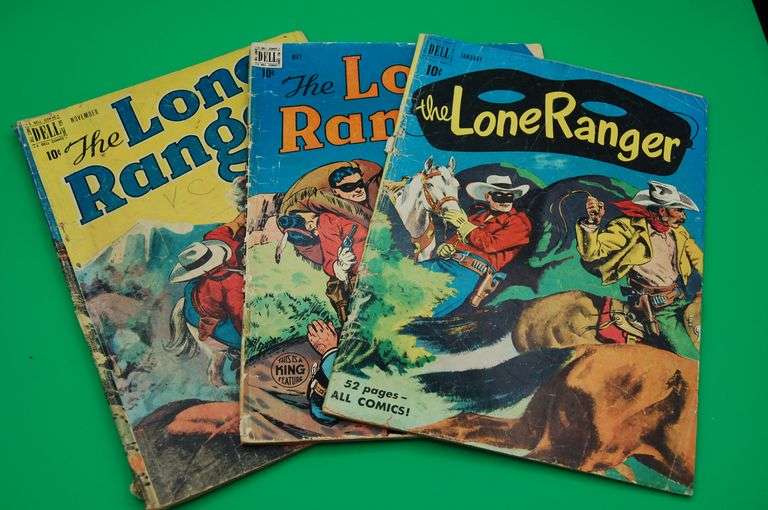 (3) Lone Ranger Comics - Auction Ohio