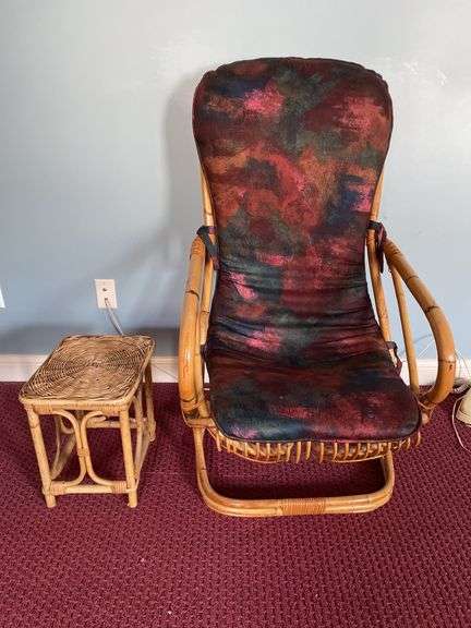 Rattan rocker and side table
