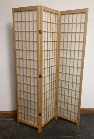 Three Panel Wood Room Divider