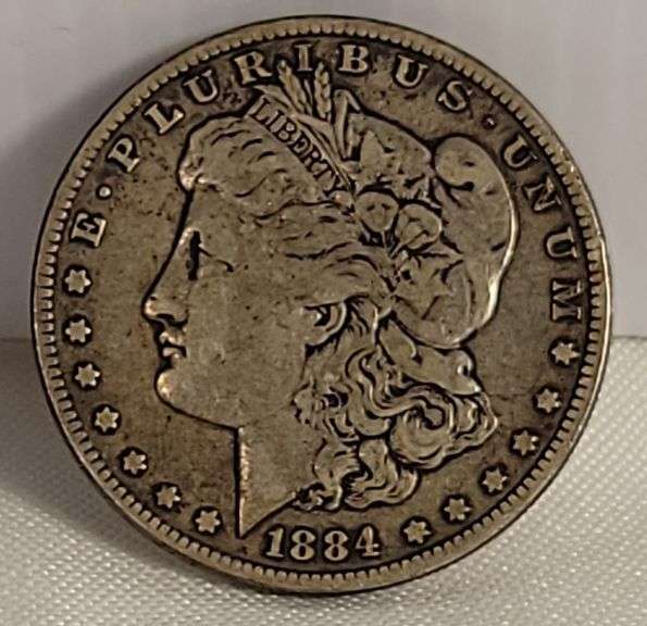 1884 Morgan Silver Dollar-F