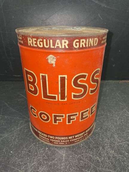 Unopened can of bliss coffee