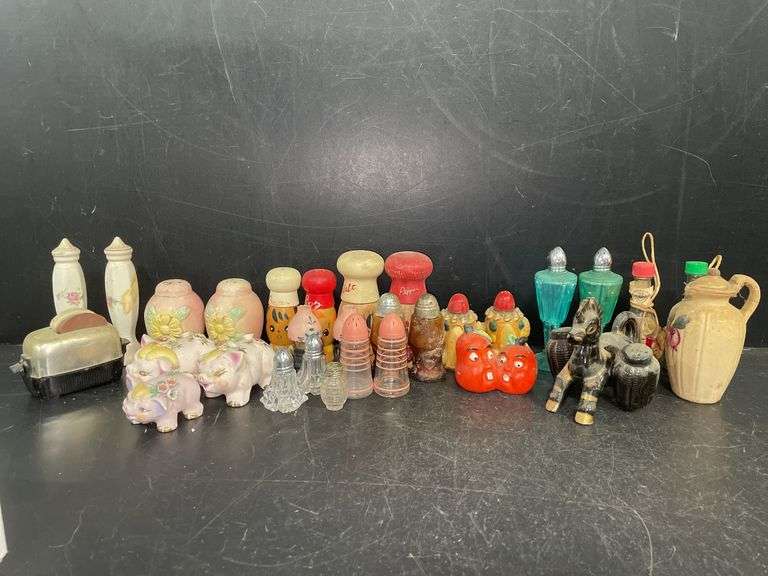 Collection of salt and pepper shakers
