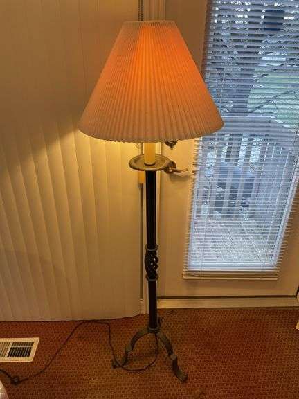 Wrought iron floor lamp