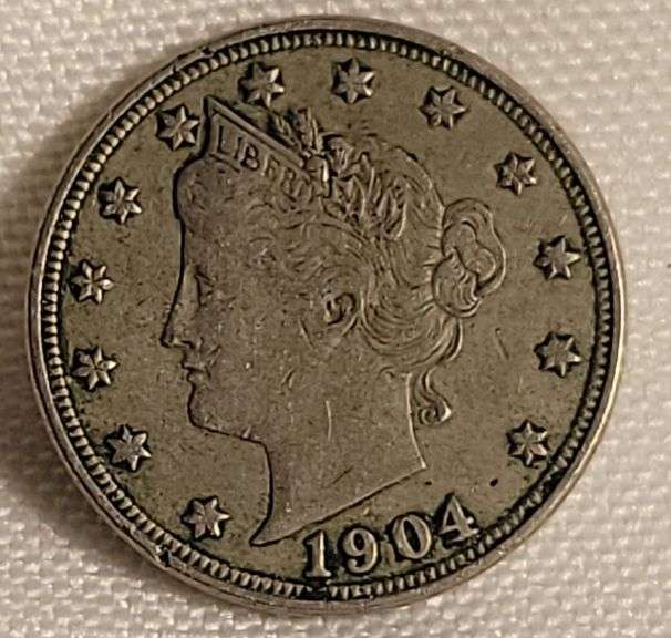 1904 Liberty V Nickel - VF