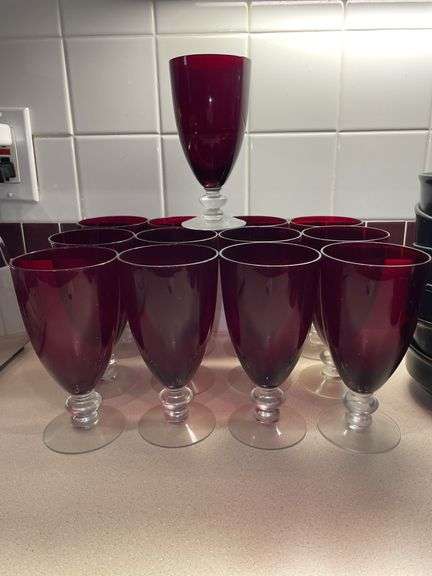 Ruby water goblets