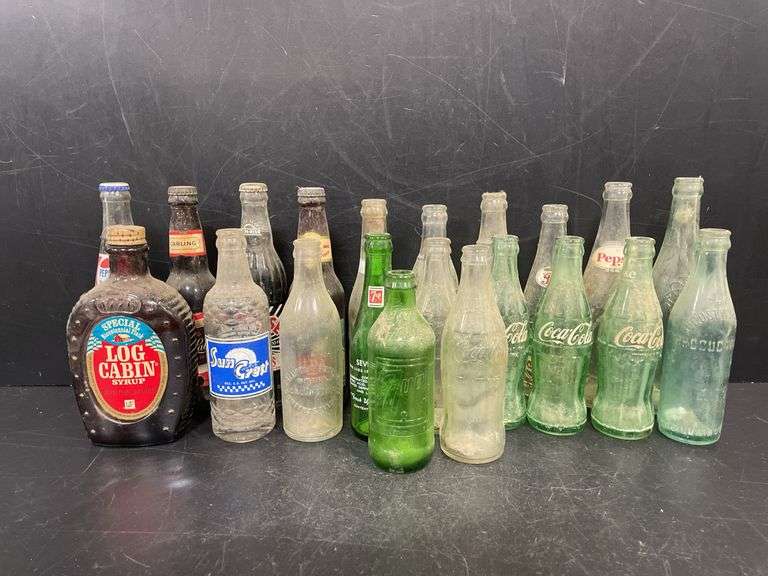 Vintage and antique pop bottles