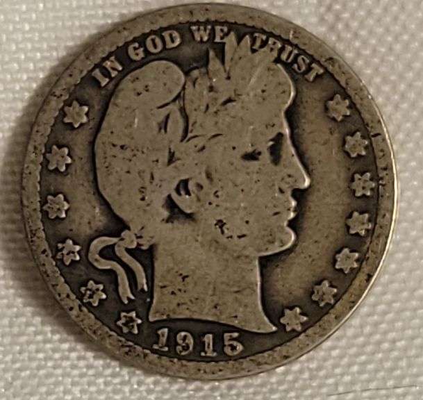1915-D Barber Silver Quarter - G