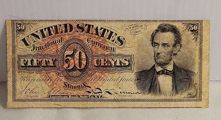 1869-75 50c Fractional Note