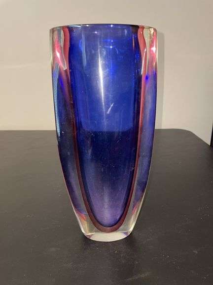 Cobalt blue vase
