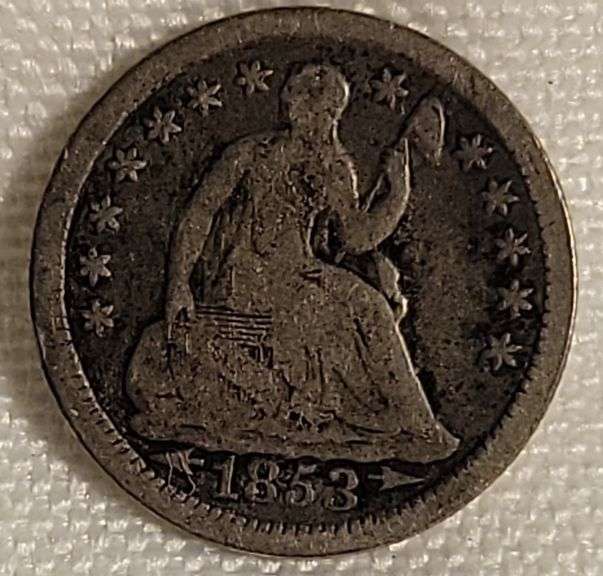 1853 Liberty Seated Half Dime-VG