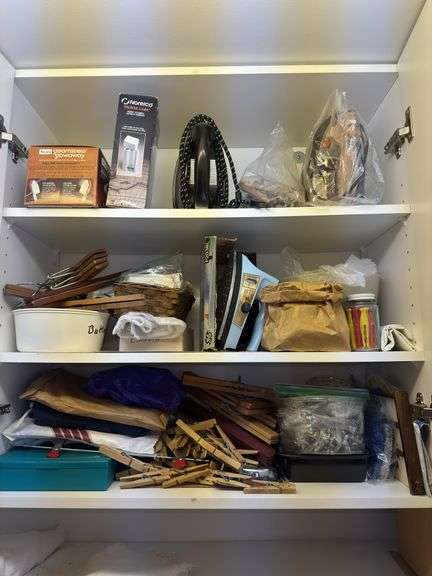 Irons, Clothes Pins, & Hangers