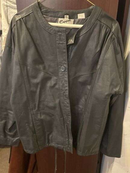 Ladies' Vintage Leather Coat Size L