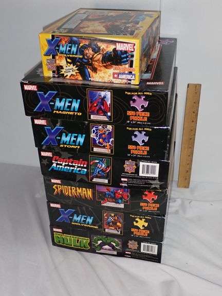 Collection of (7) Marvel Superheros 550pc Puzzles