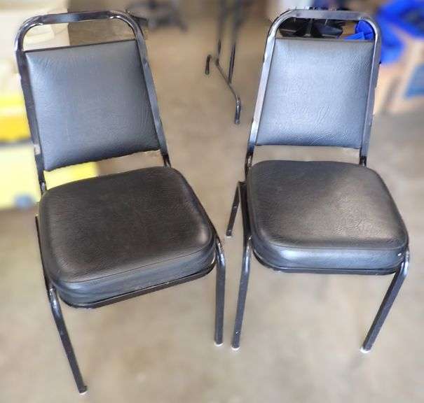 TWO Stacking Office Chairs by Bennington Furniture - CLEAN - NO RIPS OR DAMAGE
