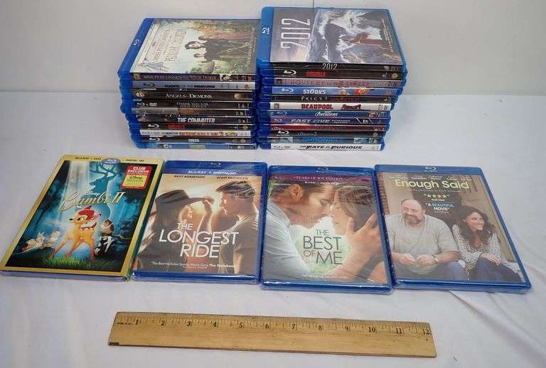 Lot of 4 factory sealed & 23 open Blu-Ray DVD movies. See pictures for titles.