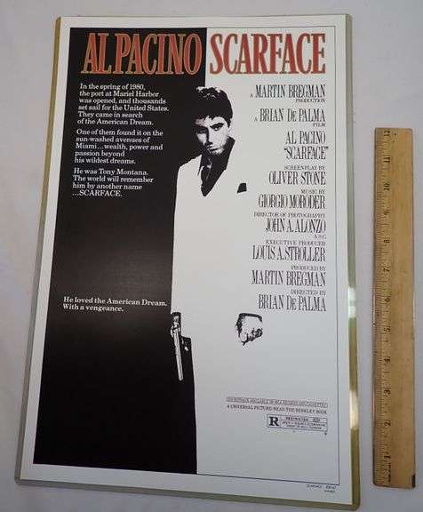 11"x17" Scarface Movie Poster - Mint condition - includes hard plastic sleeve