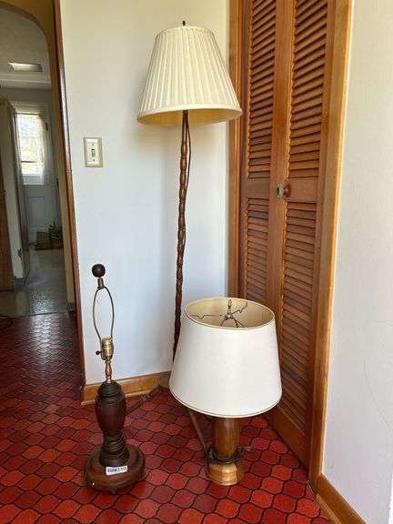 Wooden Floor & Table Lamps