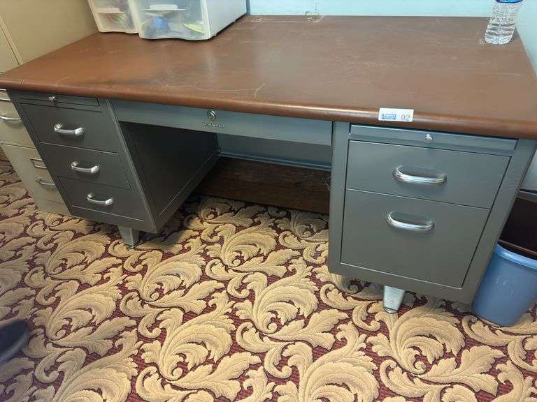 Metal Desk with Chair (no contents)