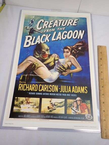 11"x17" Creature of the black Lagoon Movie Poster - Mint condition - includes hard plastic sleeve