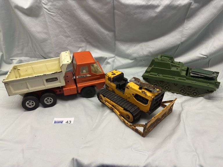 STRUCTO Metal Truck, Tractor & Plastic Army Tank