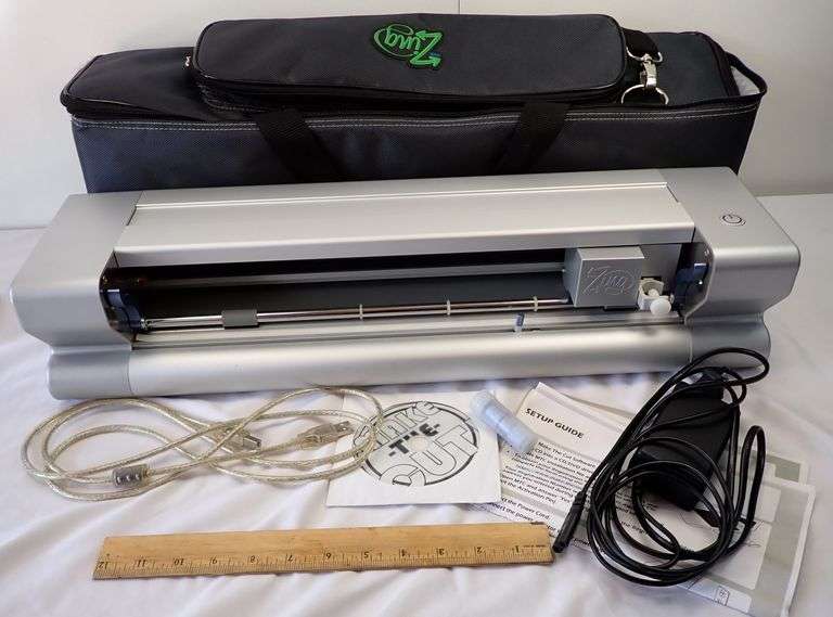 Tested - ZING Craft Cutting Machine Z1450 w/Case, Cords & Instructions